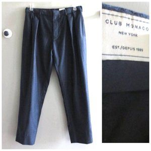 CLUB MONACO MEN'S 100% WOOL PLEATED TROUSERS PANTS